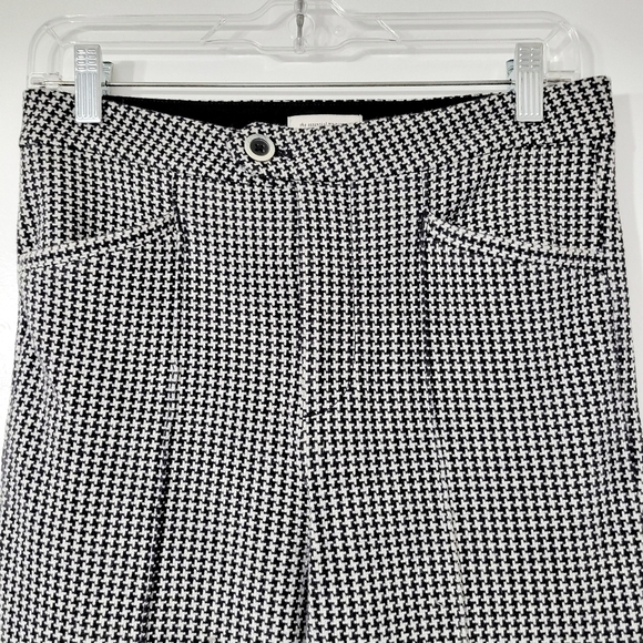 Anthropologie The Essential Trouser Black & White Houndstooth Size 4 - Picture 10 of 11